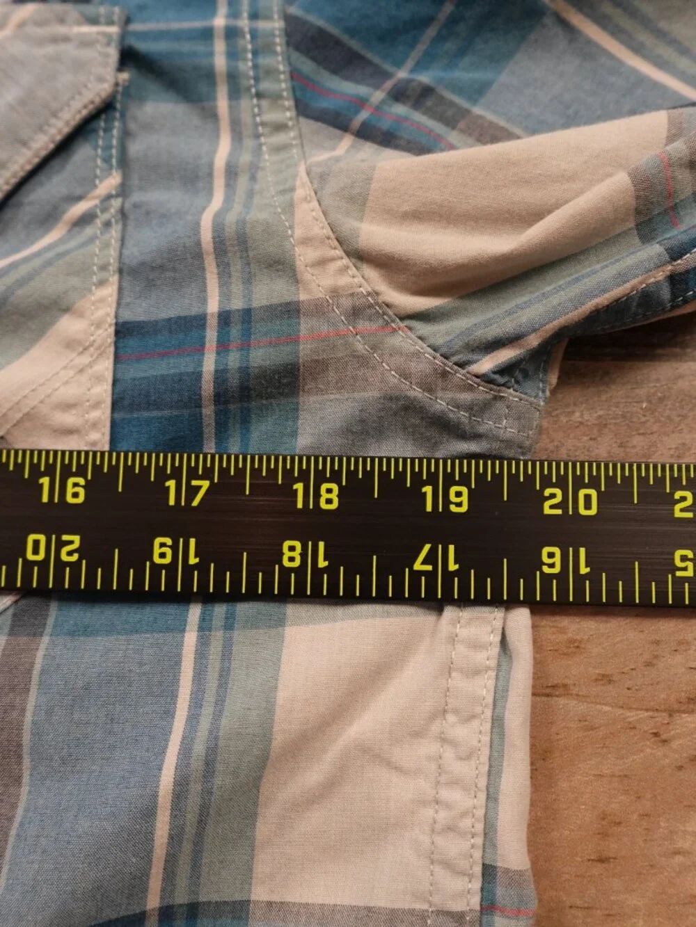 The North Face‎ Plaid Snap Button Up Shirt Men’s Small Blue Outdoor Hiking